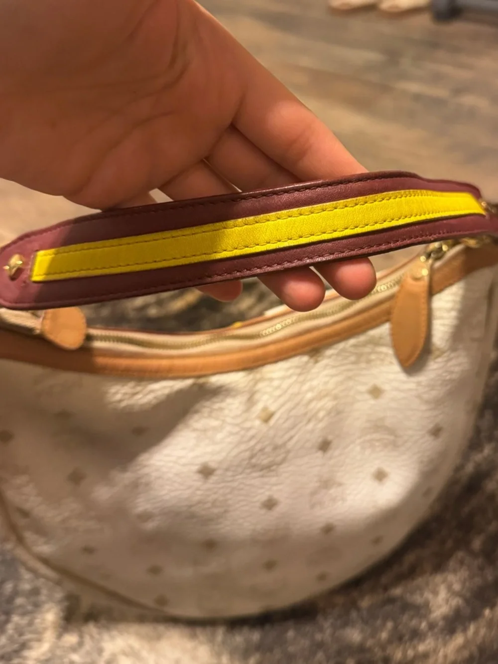 MCM Visetos Striped Hobo - Picture 6 of 14